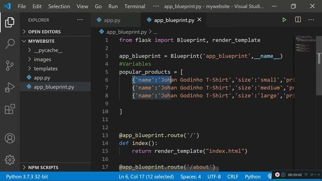 Python Tutorial - Flask for beginners part 3 (Serving static folders and rendering dynamic HTML) смотреть онлайн