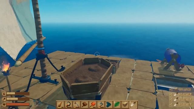 Our Raft gets a PAINT JOB! | Let's play RAFT gameplay 2018 ep 6 (Early Access PC game) смотреть онлайн
