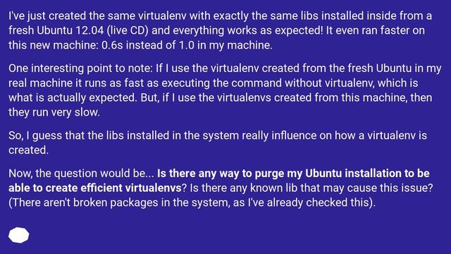 Python virtualenv is very slow смотреть онлайн