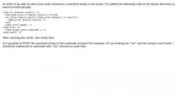Drupal: Drupal_goto =＞ POST $result as node Title (2 Solutions!!)