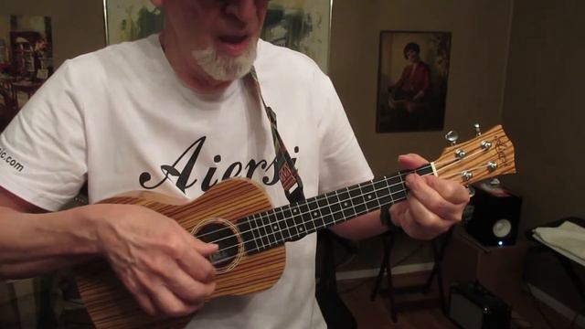 Oh My Darling, Clementine. Aiersi Zebrawood Concert Ukulele. смотреть онлайн
