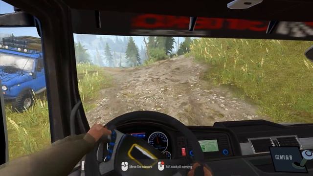 Spintires: MudRunner - MAN 6x6 Timber Truck Off-road Driving through Forest and Hilly Roads смотреть онлайн