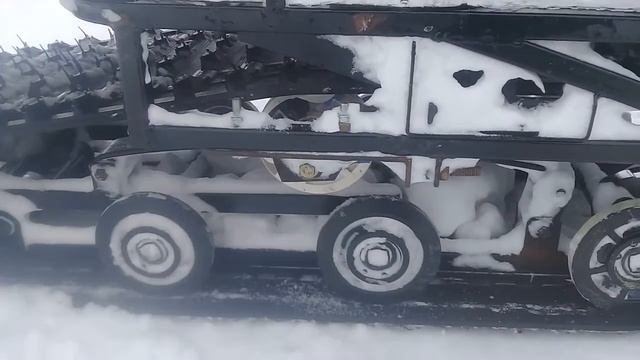 Переделка снегохода динга 125 замена гусеницы на бурановскую смотреть онлайн