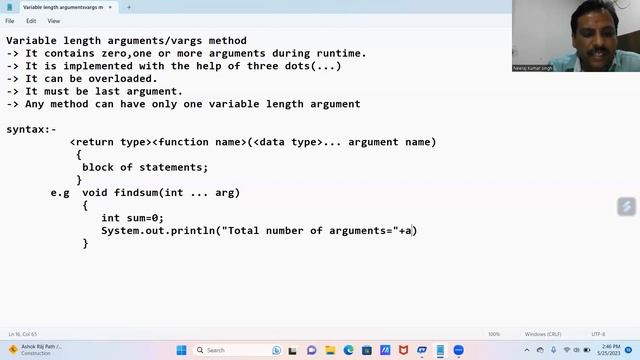 JAVA|| Variable Length Argument ||Vargs || By:- NKS #java #cimage смотреть онлайн