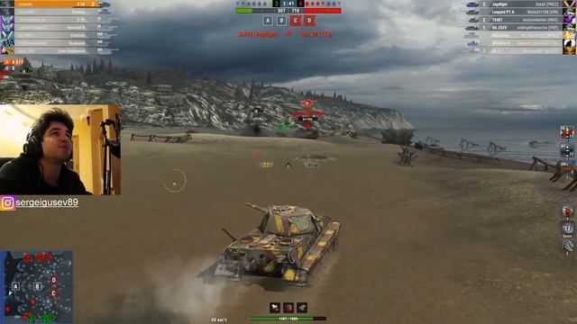 WoT Blitz - ВОТ это ПОВОРОТ.Гению танков на Е50 дали ТИМу РАКОВ - World Of Tanks Blitz (WoTB)