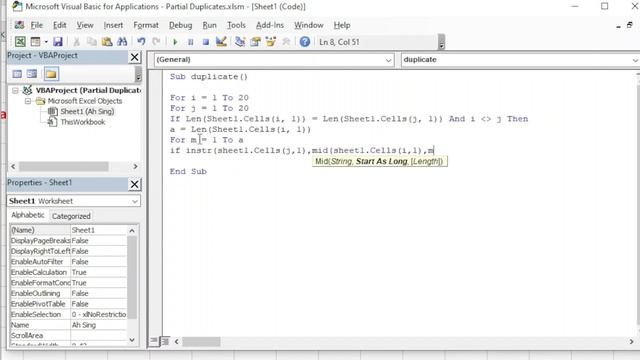 Excel VBA - Detect Partial Duplicates смотреть онлайн
