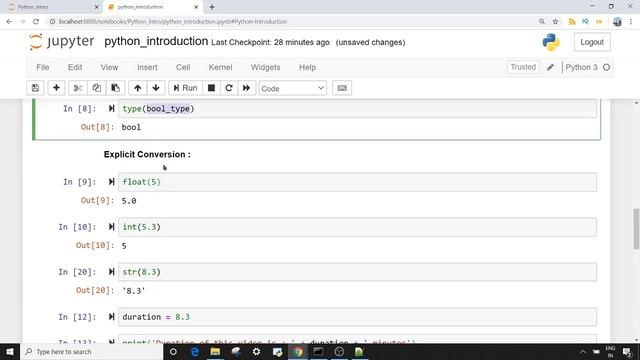 Python Introduction, Part 1 : Data types, Maths Operator, Explicit Conversion смотреть онлайн