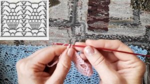 Красивенный узор крючком Ананасы + схема