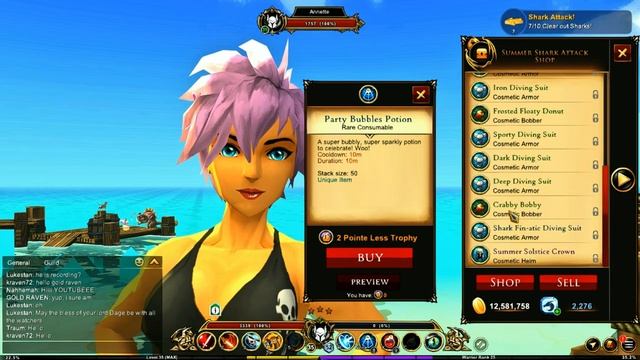 AQ3D Shark ATTACK!! Summer Collection 2021! New Summer Craftable Items! AdventureQuest 3D смотреть онлайн