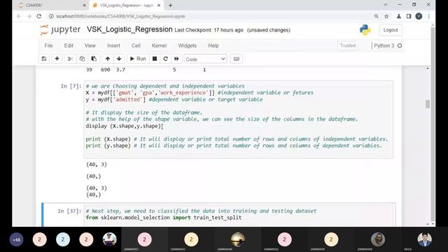 Python Code to Implement Logistic Regression in Machine Learning смотреть онлайн
