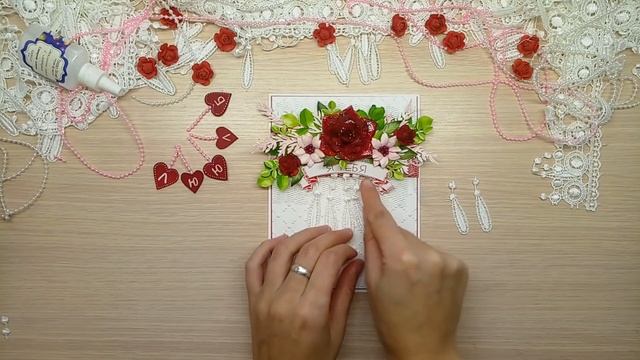 Открытка ВАЛЕНТИНКА своими руками. Скрапбукинг / handmade Valentine's day card scrapbooking смотреть онлайн