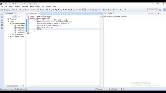 Write a Java program to " Find Factorial of a Number " using Eclipse | Programming | Coding смотреть онлайн