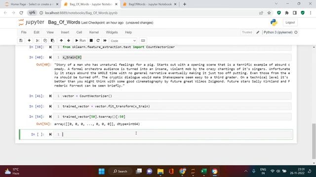 NLP | Bag of Words Modelling in NLP with Python - III | Vectorizing the data| #7 смотреть онлайн