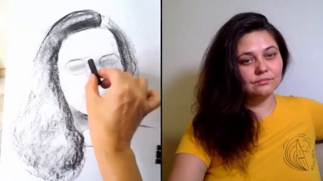 Портрет с натуры рисуем в онлайне смотреть онлайн