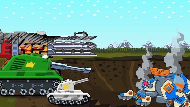 BOSS ALIEN VS GIANT TANK! CARTOONS ABOUT TANKS! HILLS OF STEEL смотреть онлайн