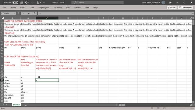 Use word and Excel to find out how many unique words are in your song. смотреть онлайн