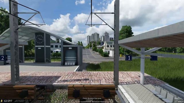 #transportfever2 Поездка по маршруту РЖД1 от Алексин-Главный до Великий Новгород!