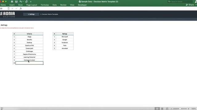 ✅ Excel Template Matrix for Decisions смотреть онлайн
