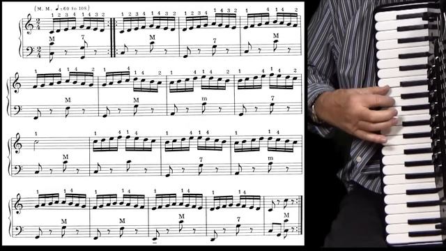 Accordion Lessons - #2 Finger Exercises - Thumb under Scale Preparation - Lee Terry Meisinger -- смотреть онлайн