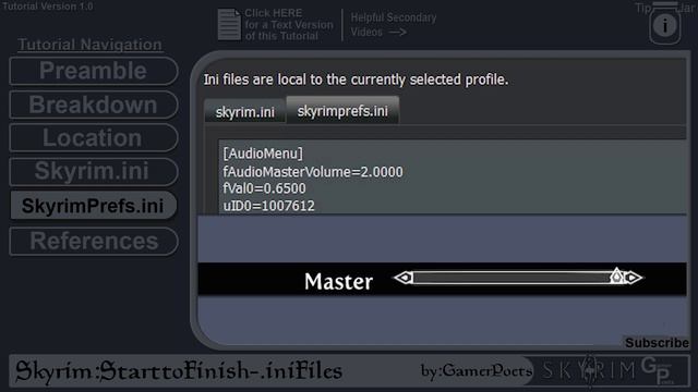 Skyrim : Ini File Guide