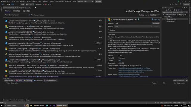 Sending Text Messages with Azure Communication Services and .NET смотреть онлайн