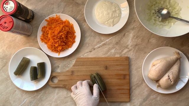 ЛЕГКИЙ САЛАТ из курицы! 87 калорий на 100 грамм! #салаты смотреть онлайн
