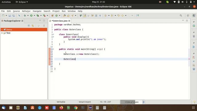 How to create Inner class in Java смотреть онлайн