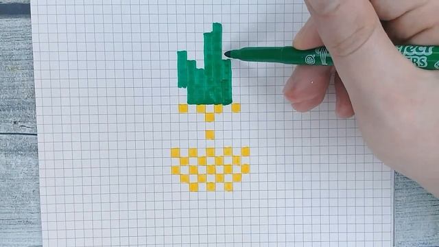 КЛЁВЫЙ АНАНАС → Как рисовать рисунки по клеточкам / Лайк АРТ смотреть онлайн