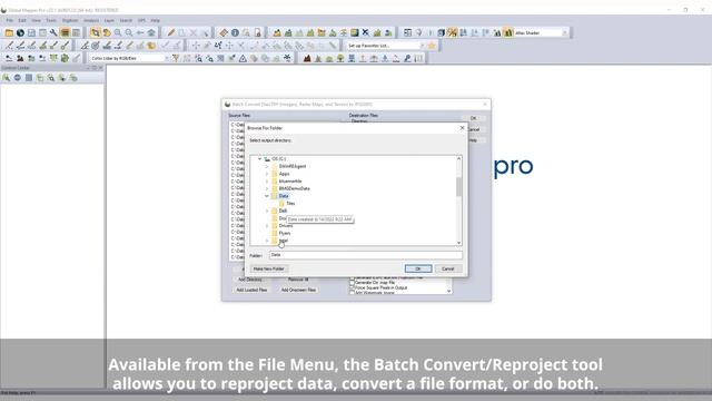 Reprojection and File Format Conversion in Global Mapper смотреть онлайн