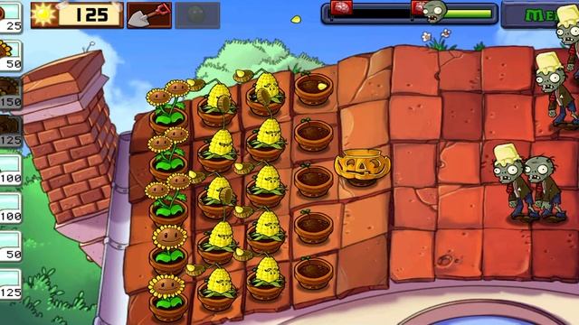 Plants vs zombies - Roof Level 3, прохождение смотреть онлайн