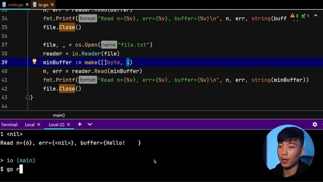 Golang io package interfaces & functions (io.Reader, io.Writer & io.Seeker...) смотреть онлайн