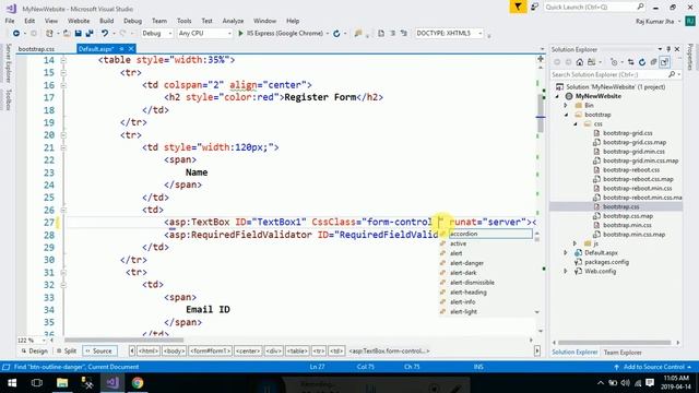 Create Registration form using Bootstrap in Asp.Net C# смотреть онлайн