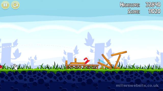 Lets Play Angry Birds Poached Eggs World 1 Level 1-1 PC HD смотреть онлайн