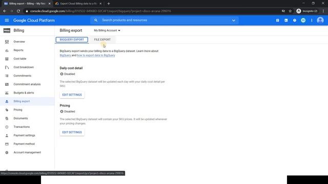 Billing export to CSV / JSON - Deprecated смотреть онлайн