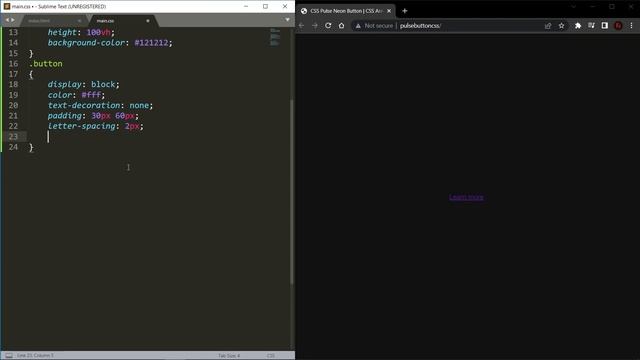 CSS Pulse Neon Button | CSS Animation смотреть онлайн