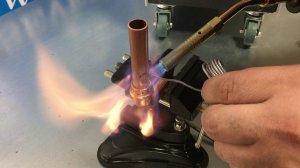 Пайка медных фитингов  водородным генератором S400ACS