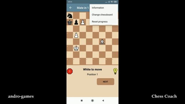 Chess Coach (by KemigoGames) - board game for Android - gameplay. смотреть онлайн