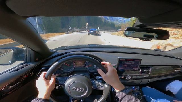 2014 Audi A8 D4 4.2 TDI Quattro | MOUNTAIN Italian Road POV TEST