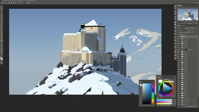 Tarasp Castle Study: Digital Sketch смотреть онлайн