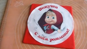 Как нанести нейтральный декор гель на вафельную картинку с помощью кисточки