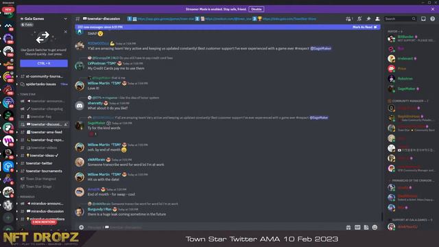 Town Star: LIVE AMA 10 February 2023 смотреть онлайн