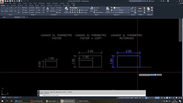 COMO ESCALAR EN AUTOCAD - 4 MÉTODOS (ALINEAR, FACTOR, REFERENCIA, COPIAR) смотреть онлайн