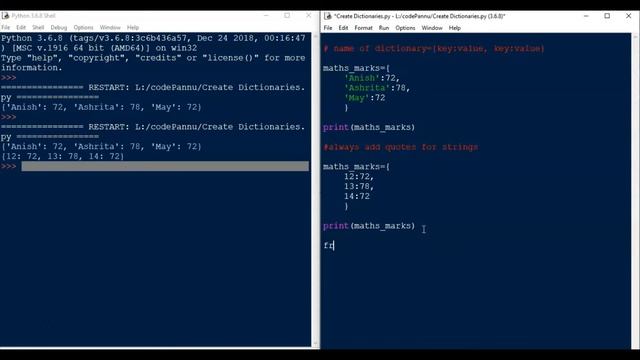 L3 - Wk 5 - V18 - Create a dictionary | Dictionaries in Python | Python for school students смотреть онлайн