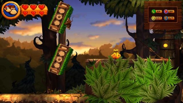 Donkey Kong Country Returns 3D - World 9: Cloud (Golden Temple) - No Damage 100% Walkthrough смотреть онлайн