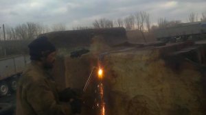 Резка толстого металла автогеном