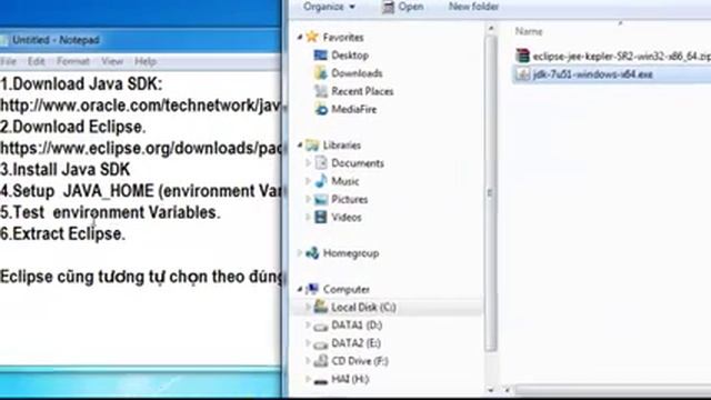 Tutorial #0- Setup Java SDK + JAVA HOME (Environment Variables) + Eclipse смотреть онлайн