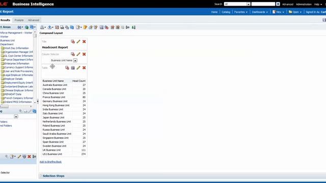 Create a column and view selector in a Fusion OTBI report смотреть онлайн