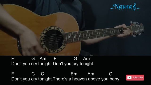 Guns N Roses - Don't Cry Guitar Chords Lyrics смотреть онлайн