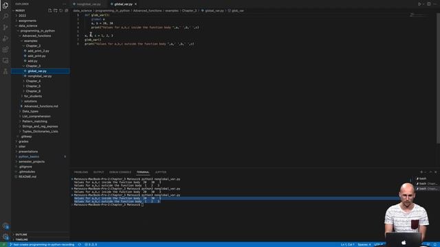 Advanced functions - Global variables - Python смотреть онлайн