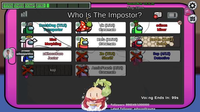 5fu dominates the morning lobby! - Among Us [FULL VODS] смотреть онлайн